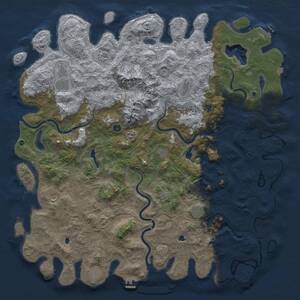 Thumbnail Rust Map: Procedural Map, Size: 6000, Seed: 43482, 17 Monuments