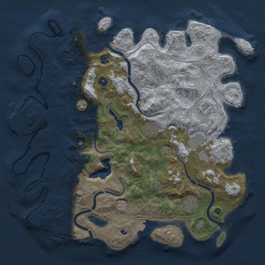 Rust Map: Procedural Map, Size: 4300, Seed: 1731430276, 14 Monuments
