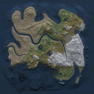 Thumbnail Rust Map: Procedural Map, Size: 3000, Seed: 513280767, 7 Monuments