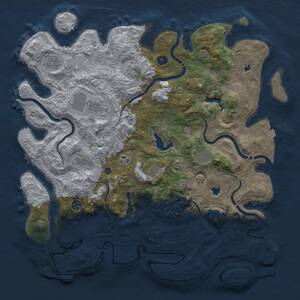 Thumbnail Rust Map: Procedural Map, Size: 4500, Seed: 1313131313, 15 Monuments
