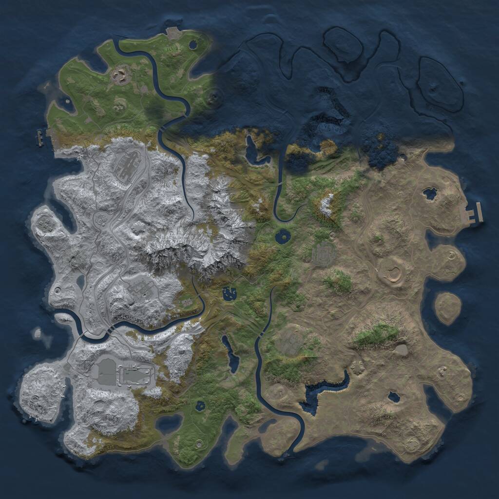 Rust Map: Procedural Map, Size: 5000, Seed: 863176775, 15 Monuments