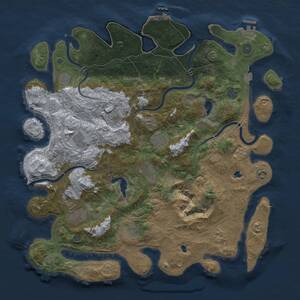Thumbnail Rust Map: Procedural Map, Size: 4500, Seed: 278605816, 18 Monuments