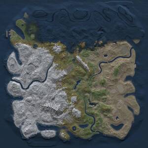 Thumbnail Rust Map: Procedural Map, Size: 5000, Seed: 37559948, 16 Monuments