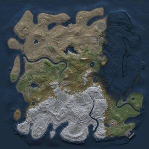 Thumbnail Rust Map: Procedural Map, Size: 4300, Seed: 1495832048, 15 Monuments