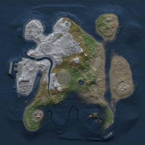 Thumbnail Rust Map: Procedural Map, Size: 2500, Seed: 1507034991, 9 Monuments