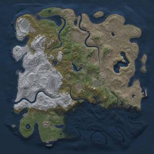 Thumbnail Rust Map: Procedural Map, Size: 4500, Seed: 1886848143, 15 Monuments