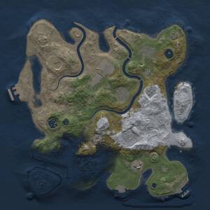 Thumbnail Rust Map: Procedural Map, Size: 3500, Seed: 45649, 14 Monuments