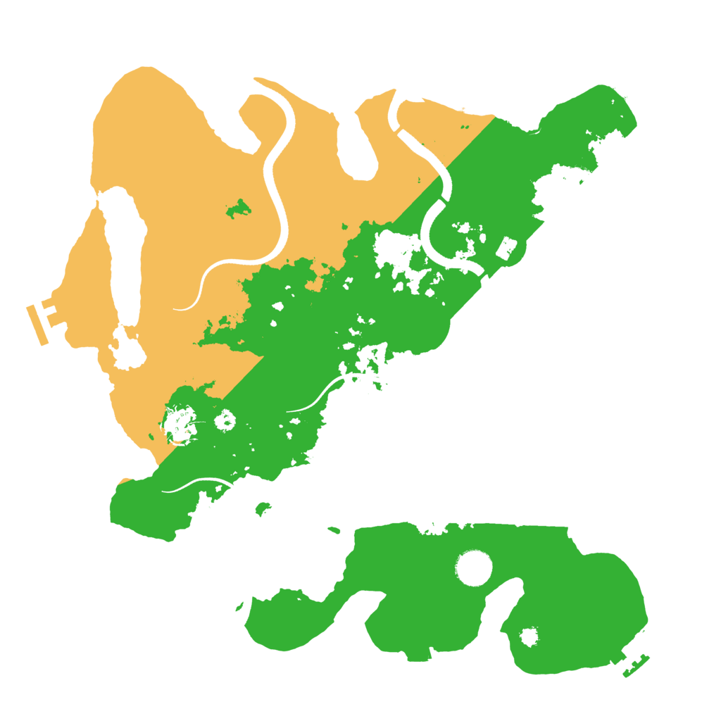 Biome Rust Map: Procedural Map, Size: 3500, Seed: 45649