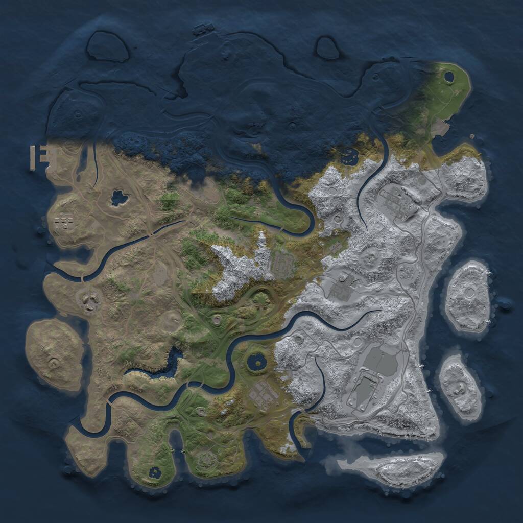 Rust Map: Procedural Map, Size: 4250, Seed: 98761234, 15 Monuments