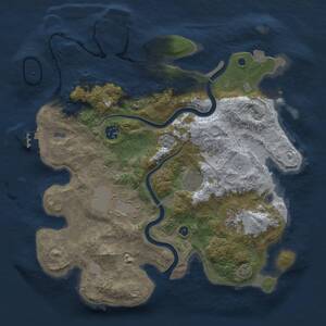 Thumbnail Rust Map: Procedural Map, Size: 3500, Seed: 1775870811, 11 Monuments
