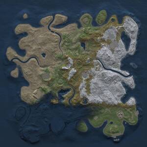 Thumbnail Rust Map: Procedural Map, Size: 4250, Seed: 1954681428, 13 Monuments