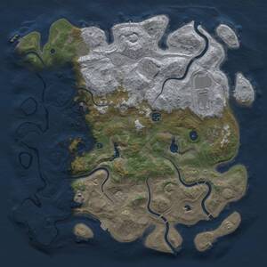 Thumbnail Rust Map: Procedural Map, Size: 4250, Seed: 2068985625, 13 Monuments