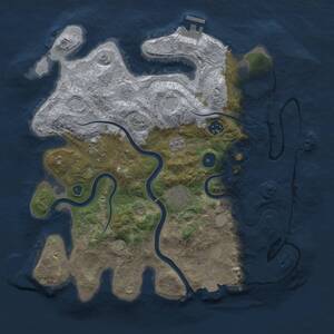 Thumbnail Rust Map: Procedural Map, Size: 3500, Seed: 2113294894, 10 Monuments