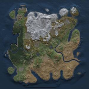 Thumbnail Rust Map: Procedural Map, Size: 3500, Seed: 807356951, 18 Monuments