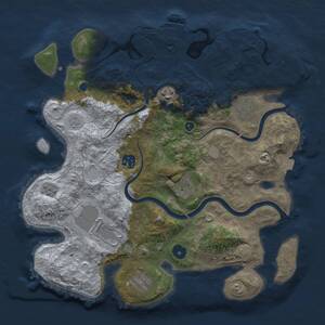 Thumbnail Rust Map: Procedural Map, Size: 3500, Seed: 890352168, 13 Monuments