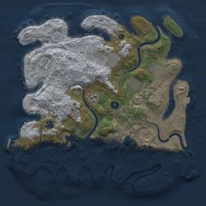 Thumbnail Rust Map: Procedural Map, Size: 3750, Seed: 600426, 15 Monuments