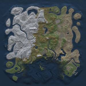 Thumbnail Rust Map: Procedural Map, Size: 4500, Seed: 213339659, 16 Monuments