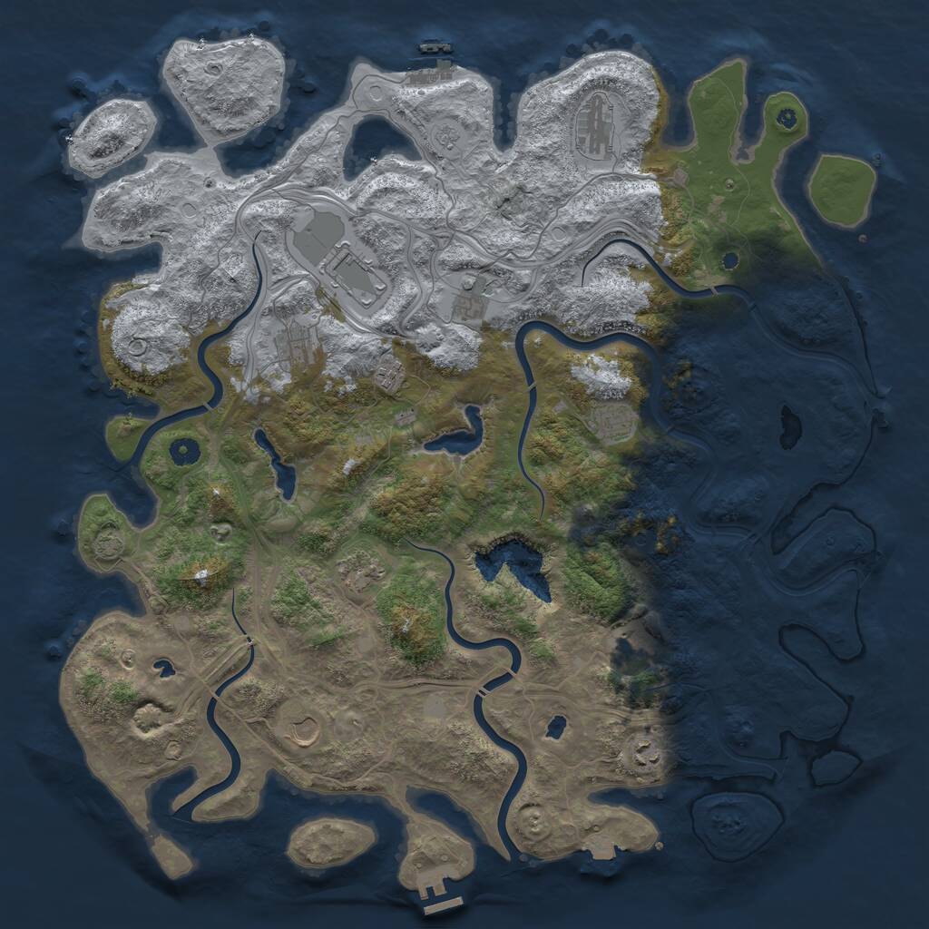 Rust Map: Procedural Map, Size: 4750, Seed: 233743936, 16 Monuments
