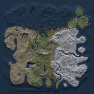 Thumbnail Rust Map: Procedural Map, Size: 4500, Seed: 407610511, 15 Monuments