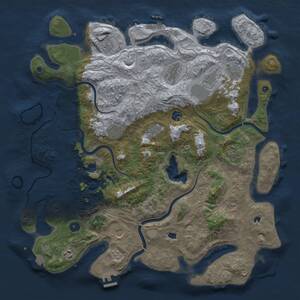 Thumbnail Rust Map: Procedural Map, Size: 4500, Seed: 2085293056, 17 Monuments