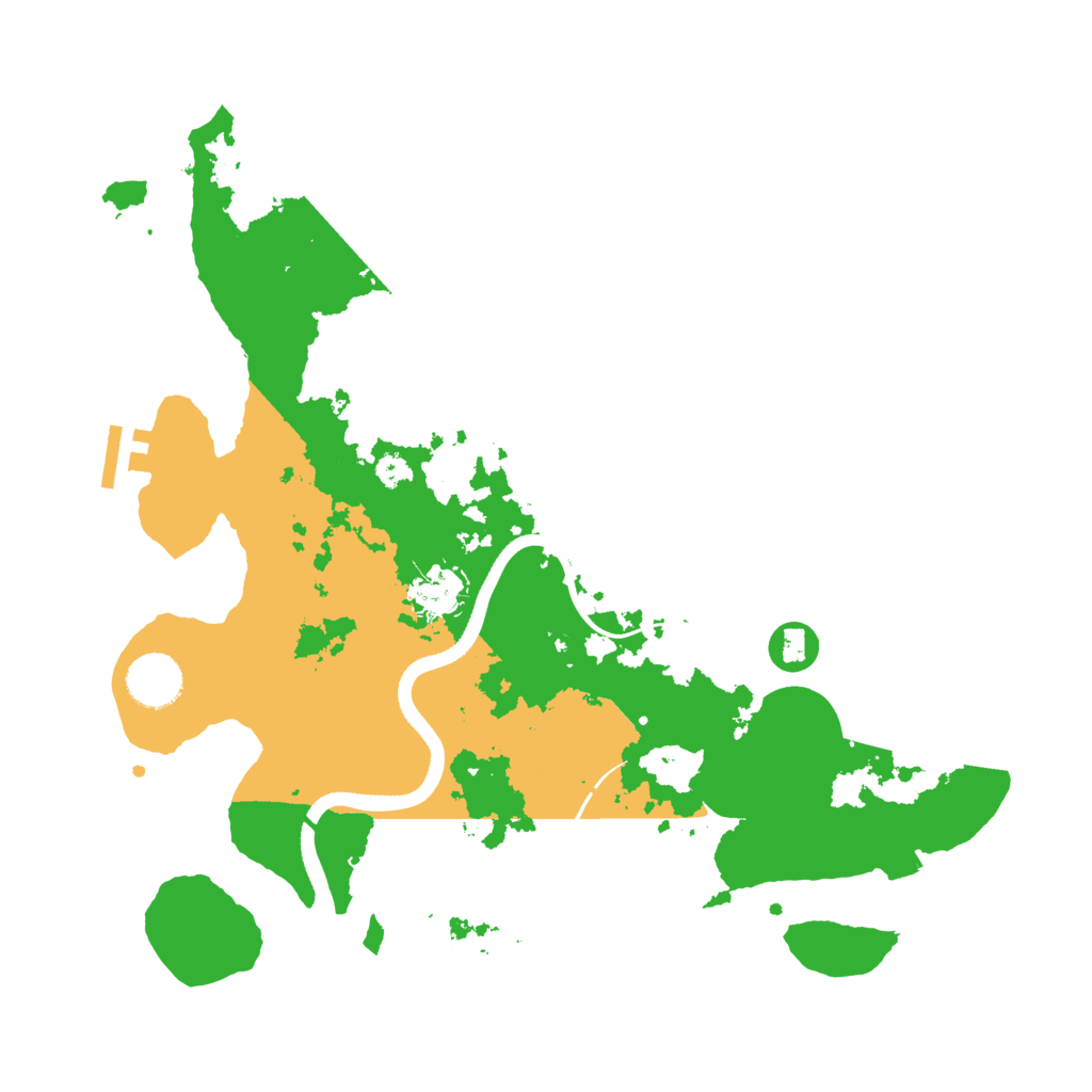 Biome Rust Map: Procedural Map, Size: 3500, Seed: 42133