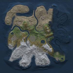 Thumbnail Rust Map: Procedural Map, Size: 3000, Seed: 1005561924, 11 Monuments
