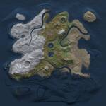 Thumbnail Rust Map: Procedural Map, Size: 3000, Seed: 1253082815, 9 Monuments