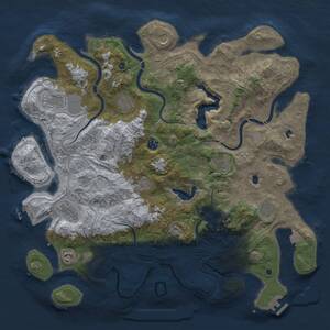 Thumbnail Rust Map: Procedural Map, Size: 4500, Seed: 932561222, 16 Monuments