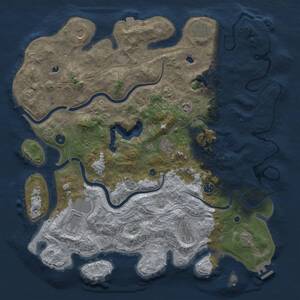 Thumbnail Rust Map: Procedural Map, Size: 4500, Seed: 819185631, 14 Monuments