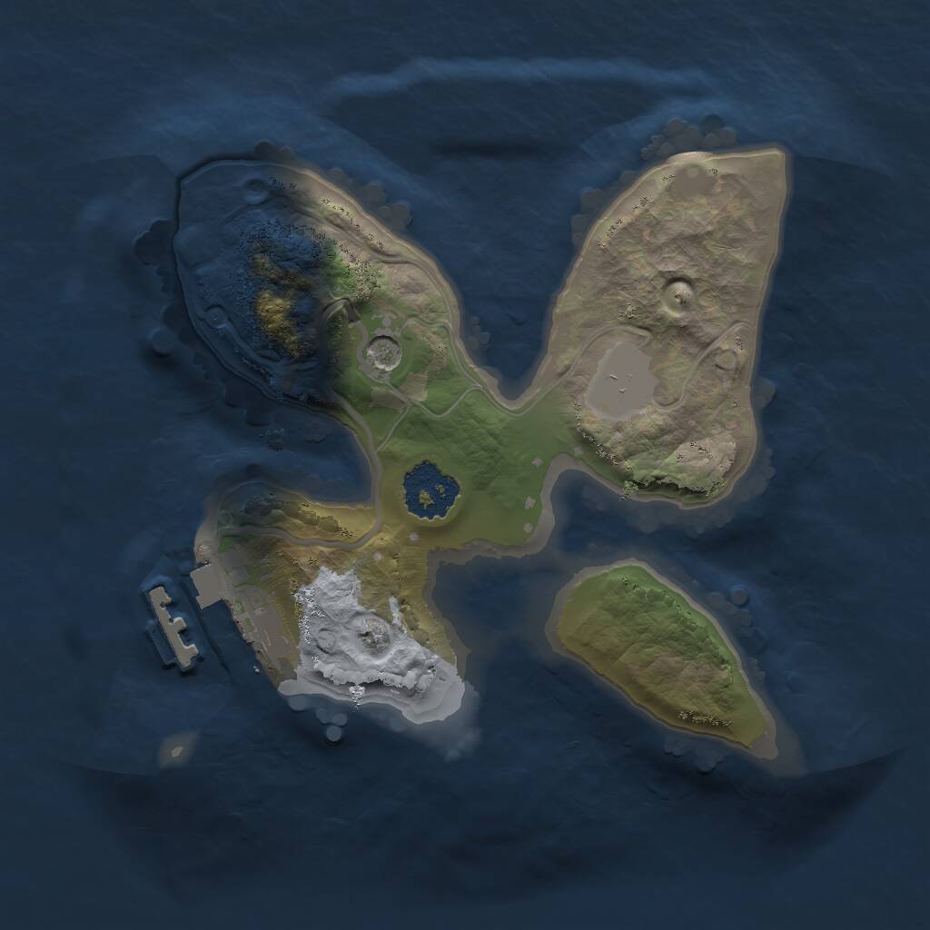 Rust Map: Procedural Map, Size: 1700, Seed: 1010101, 3 Monuments