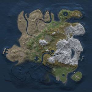 Thumbnail Rust Map: Procedural Map, Size: 3000, Seed: 20603, 10 Monuments