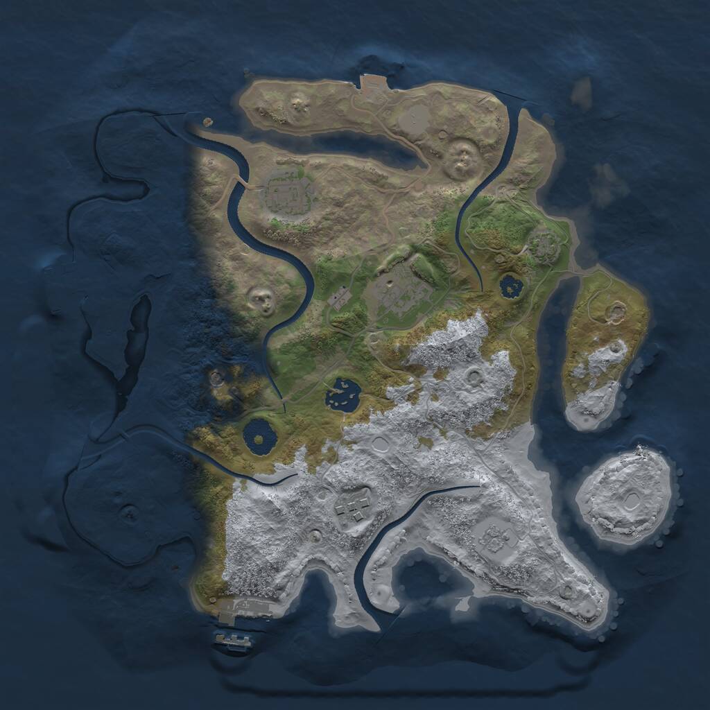 Rust Map: Procedural Map, Size: 3100, Seed: 153383710, 10 Monuments