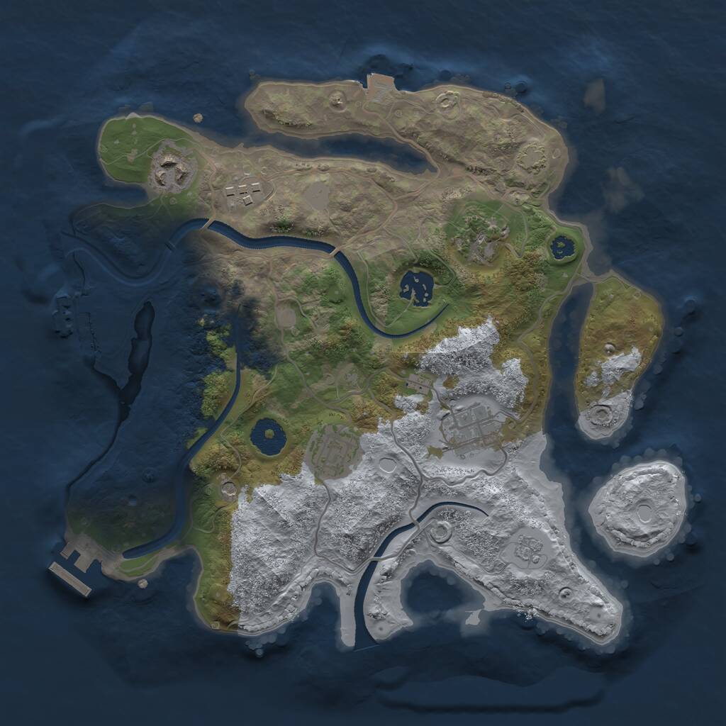 Rust Map: Procedural Map, Size: 3100, Seed: 153383710, 12 Monuments