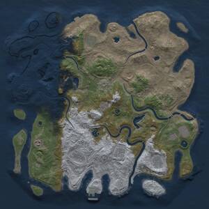 Thumbnail Rust Map: Procedural Map, Size: 4500, Seed: 1074148767, 17 Monuments