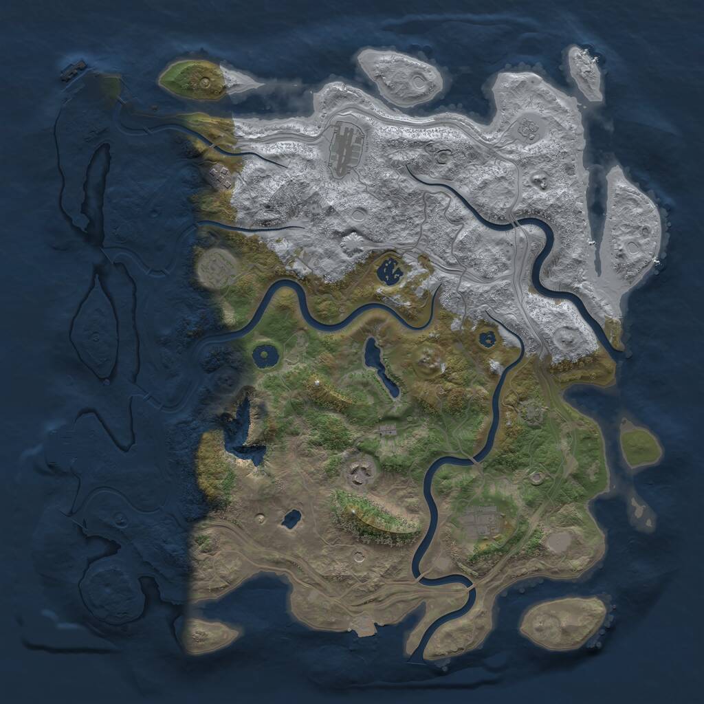 Rust Map: Procedural Map, Size: 4250, Seed: 579420, 12 Monuments