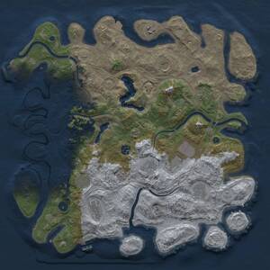 Thumbnail Rust Map: Procedural Map, Size: 4250, Seed: 995119041, 16 Monuments