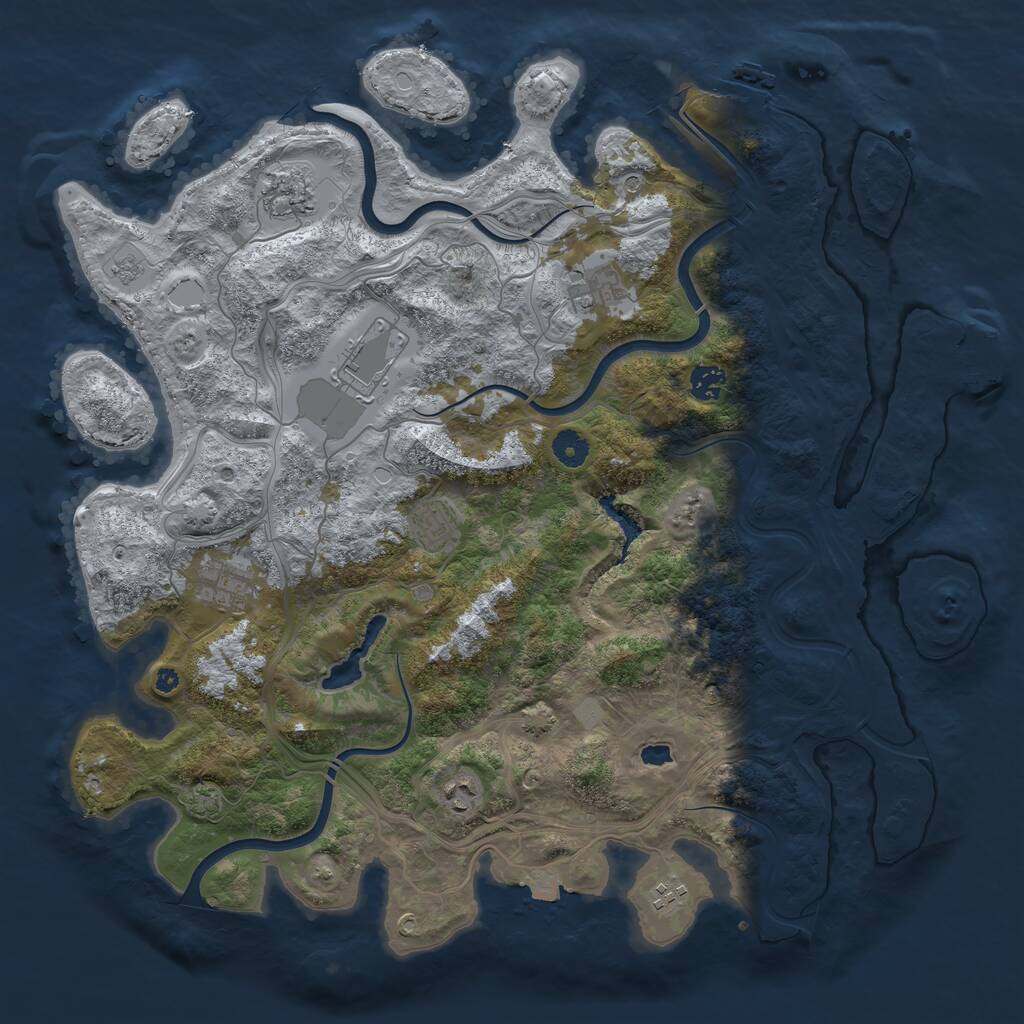 Rust Map: Procedural Map, Size: 4250, Seed: 234166096, 14 Monuments