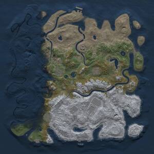 Thumbnail Rust Map: Procedural Map, Size: 4500, Seed: 1429978619, 15 Monuments