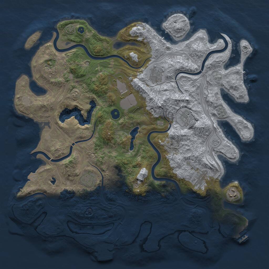 Rust Map: Procedural Map, Size: 4250, Seed: 12287, 14 Monuments