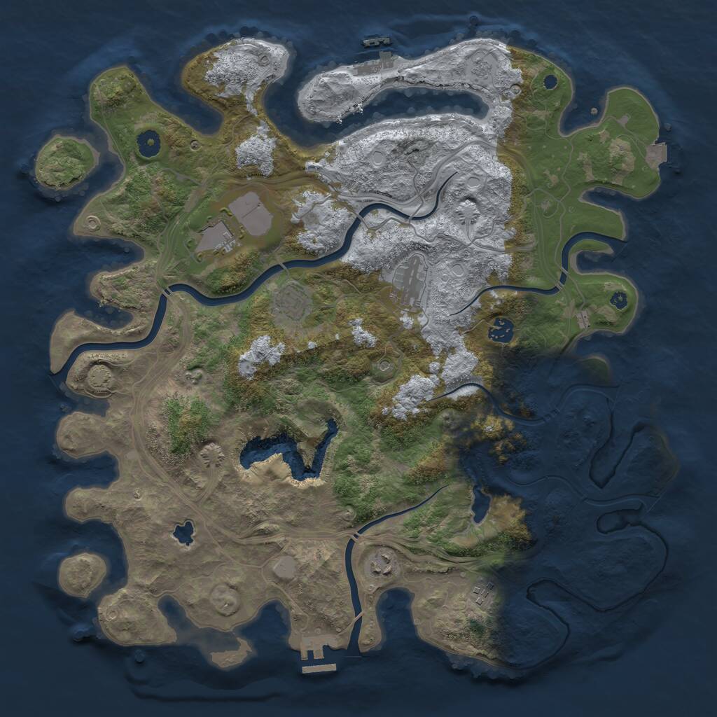 Rust Map: Procedural Map, Size: 4250, Seed: 1653224940, 12 Monuments