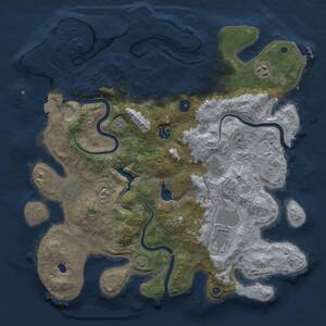 Thumbnail Rust Map: Procedural Map, Size: 4000, Seed: 13727, 12 Monuments