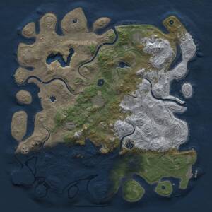 Thumbnail Rust Map: Procedural Map, Size: 4500, Seed: 986939856, 14 Monuments