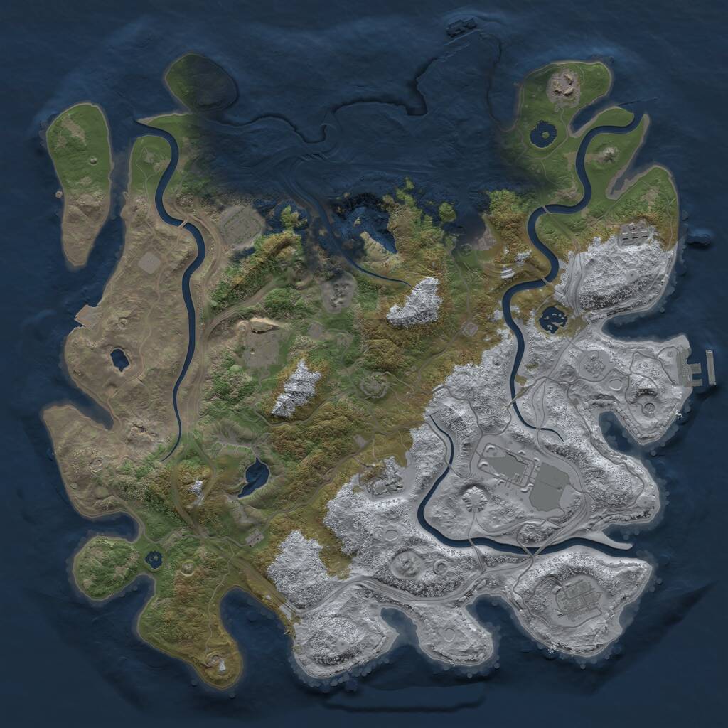 Rust Map: Procedural Map, Size: 4250, Seed: 814714324, 15 Monuments