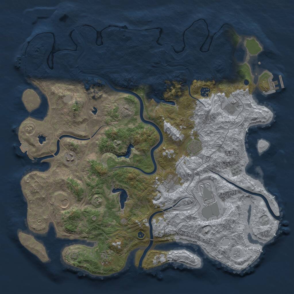 Rust Map: Procedural Map, Size: 4500, Seed: 68384312, 15 Monuments