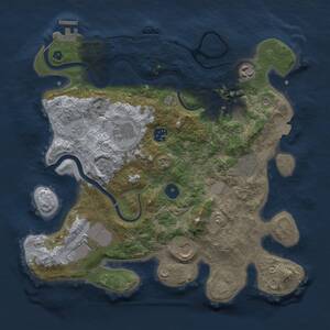 Thumbnail Rust Map: Procedural Map, Size: 3500, Seed: 2050834137, 14 Monuments