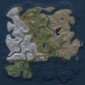 Thumbnail Rust Map: Procedural Map, Size: 4250, Seed: 1912798627, 15 Monuments
