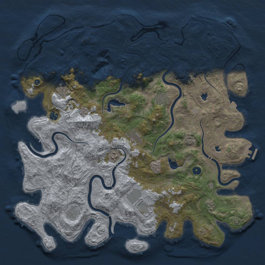 Rust Map: Procedural Map, Size: 4750, Seed: 333111111, 15 Monuments