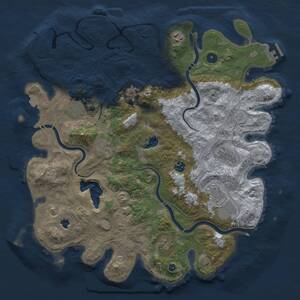 Thumbnail Rust Map: Procedural Map, Size: 4250, Seed: 500213442, 14 Monuments