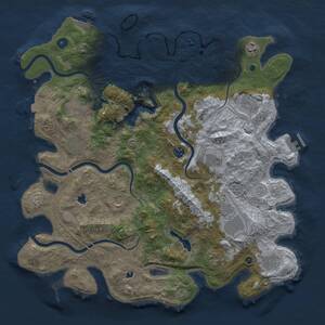 Thumbnail Rust Map: Procedural Map, Size: 4500, Seed: 107771665, 17 Monuments