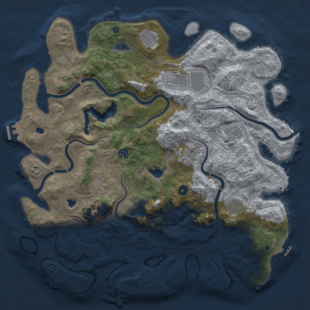 Rust Map: Procedural Map, Size: 4500, Seed: 2018274259, 14 Monuments